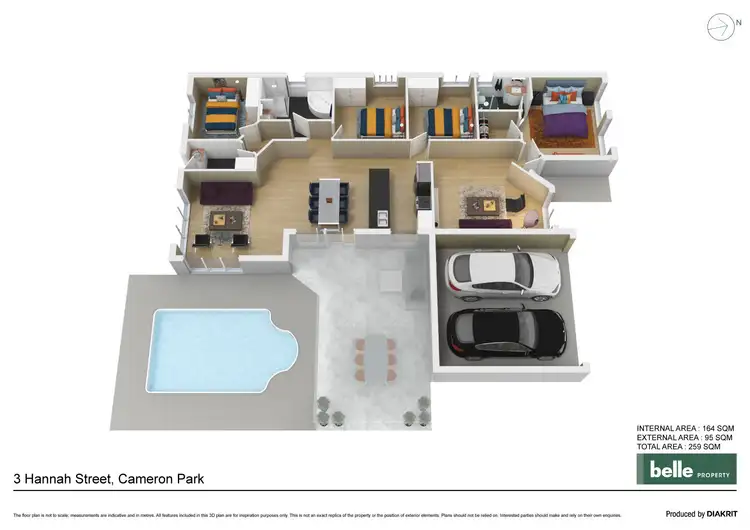 Floorplan of Homely house listing, 3 Hannah Street, Cameron Park NSW 2285