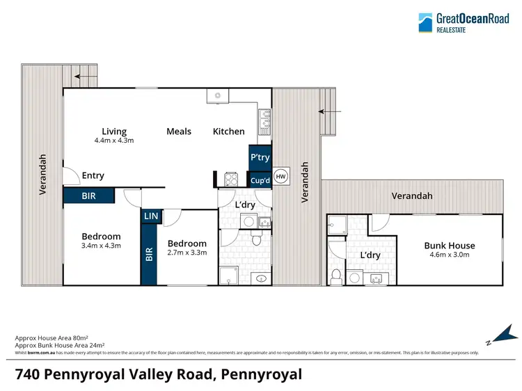 Floorplan of Homely house listing, 740 Pennyroyal Valley Road, Pennyroyal VIC 3235