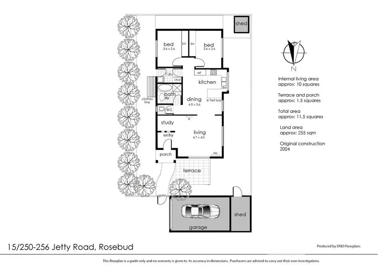 Floorplan of Homely unit listing, 15/250-256 Jetty Road, Rosebud VIC 3939