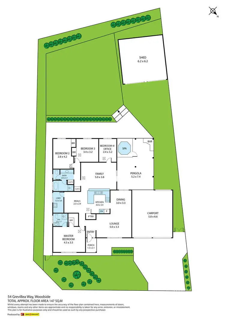 Floorplan of Homely house listing, 54 Grevillea Way, Woodside SA 5244