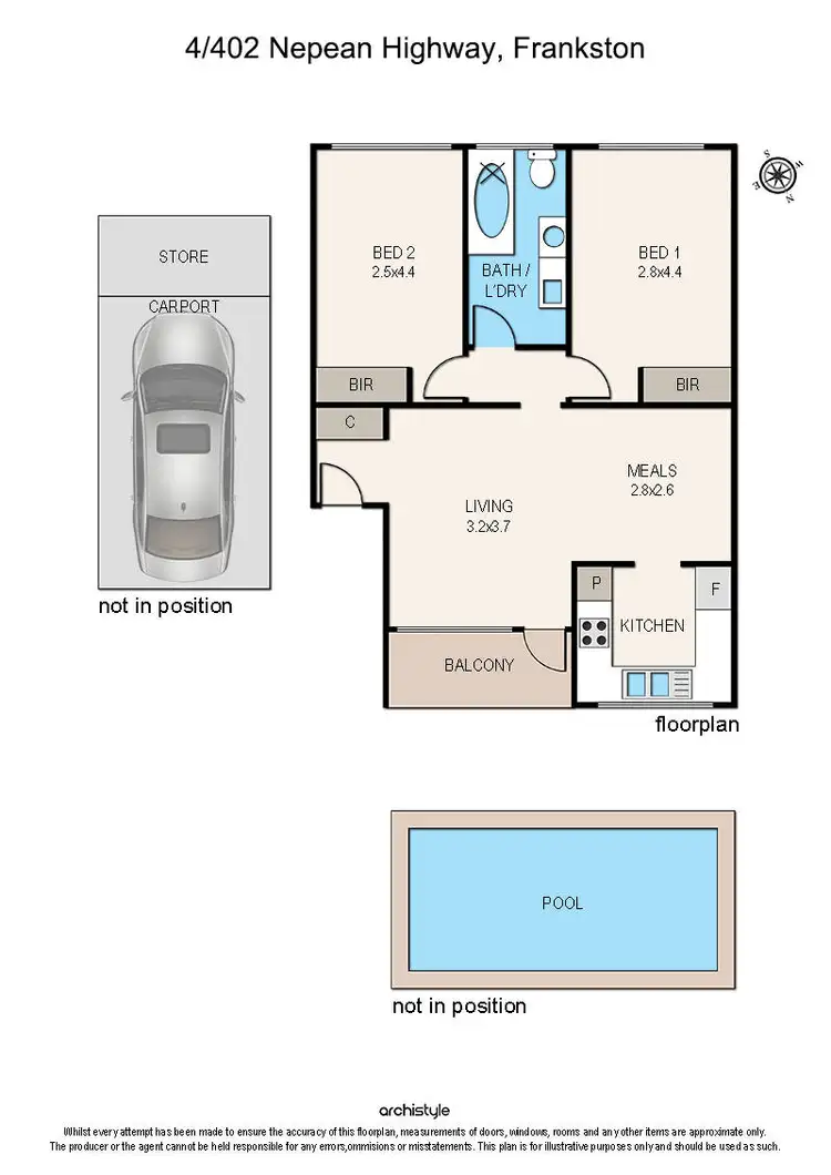 Floorplan of Homely unit listing, 4/402 Nepean Highway, Frankston VIC 3199