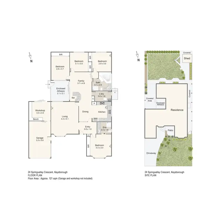 Floorplan of Homely house listing, 24 Springvalley Crescent, Keysborough VIC 3173