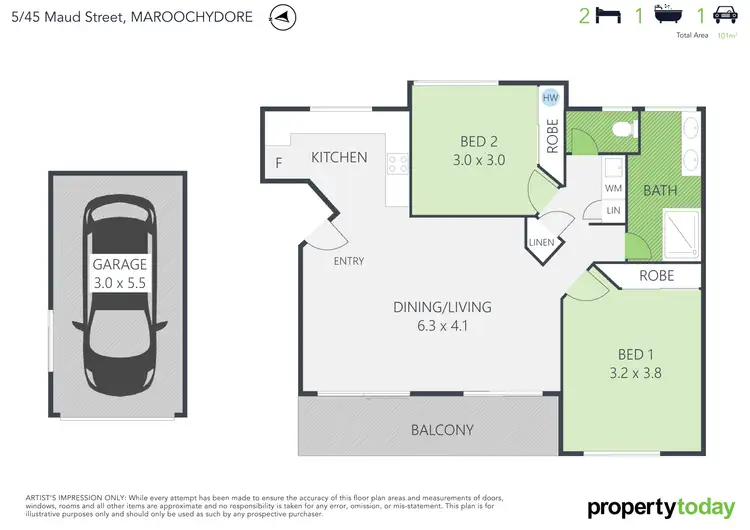 Floorplan of Homely unit listing, 5/45 Maud Street, Maroochydore QLD 4558