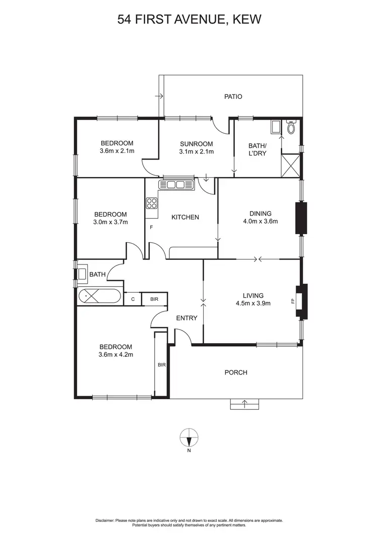 Floorplan of Homely house listing, 54 First Avenue, Kew VIC 3101