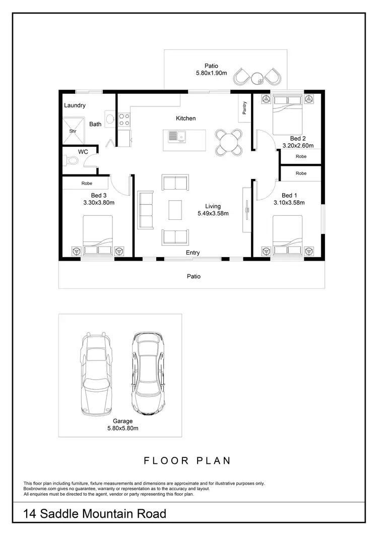 Floorplan of Homely house listing, 14 Saddle Mountain Road, Smithfield QLD 4878