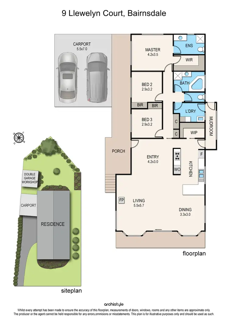 Floorplan of Homely house listing, 9 Llewelyn Court, Bairnsdale VIC 3875