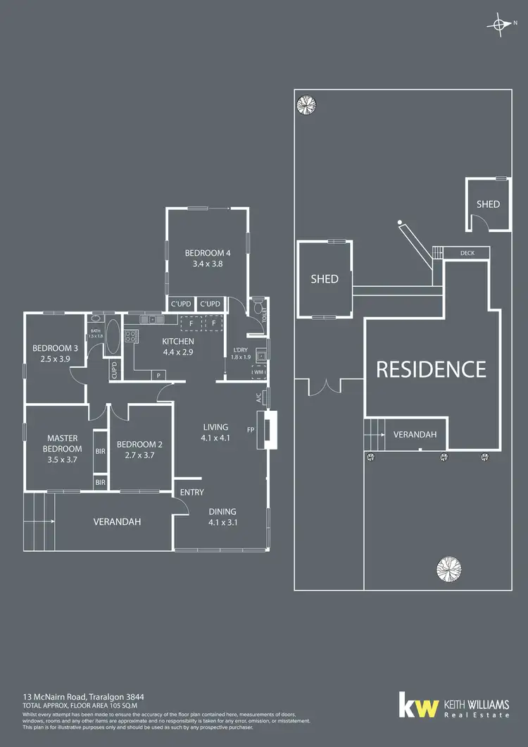 Floorplan of Homely house listing, 13 McNairn Road, Traralgon VIC 3844