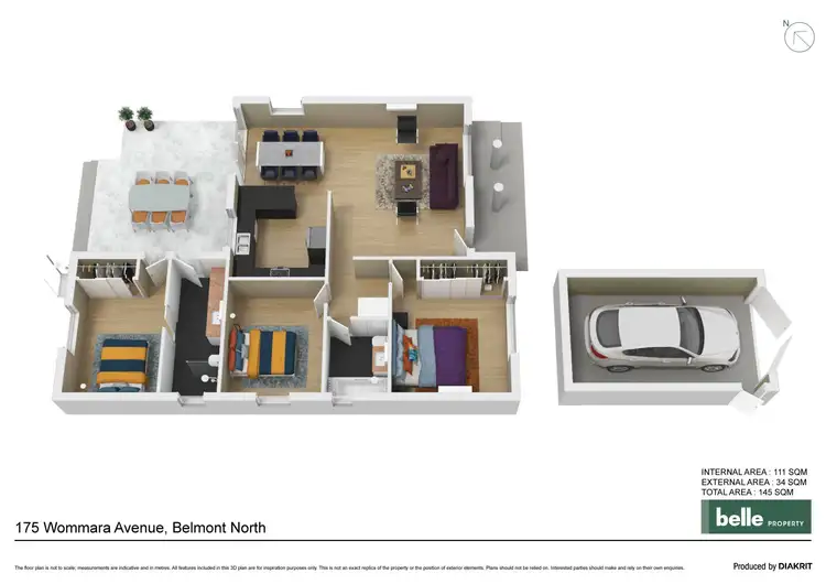Floorplan of Homely house listing, 175 Wommara Avenue, Belmont North NSW 2280