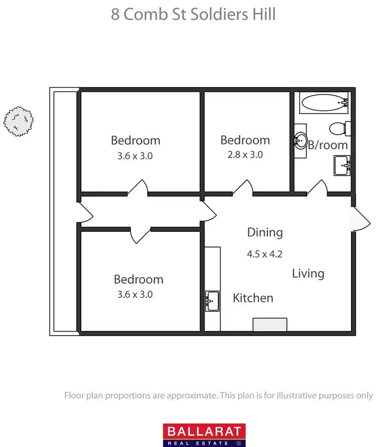 Floorplan of Homely house listing, 8 Comb Street, Soldiers Hill VIC 3350
