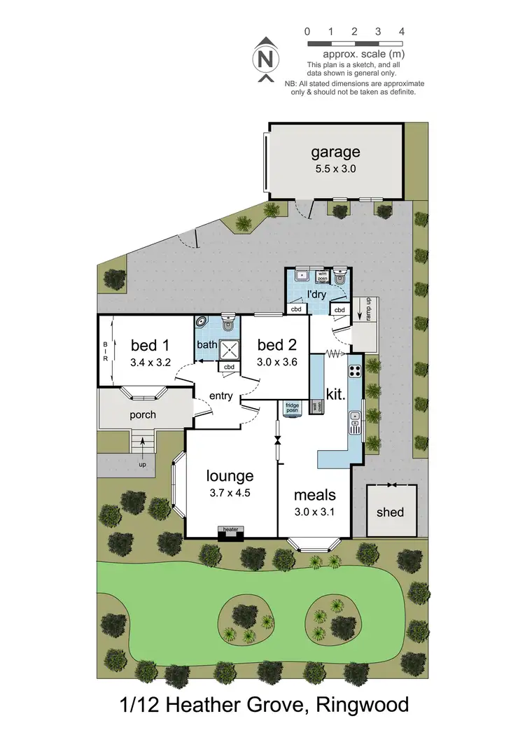 Floorplan of Homely house listing, 1/12 Heather Grove, Ringwood VIC 3134