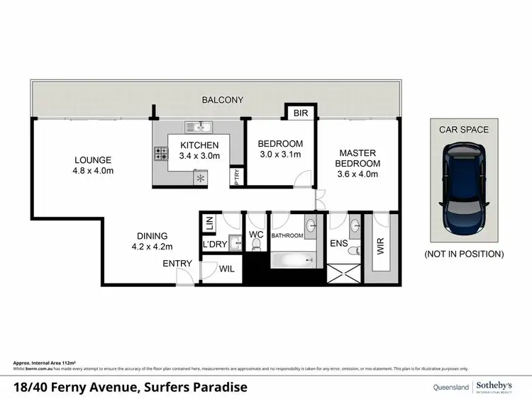 Floorplan of Homely unit listing, 18/40 Ferny Avenue, Surfers Paradise QLD 4217