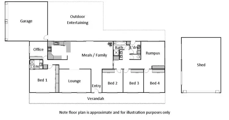 Floorplan of Homely house listing, 20 Wood Street, Gol Gol NSW 2738