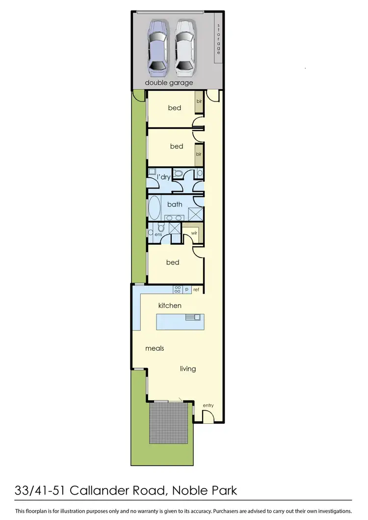 Floorplan of Homely townhouse listing, 33/41-51 Callander Road, Noble Park VIC 3174
