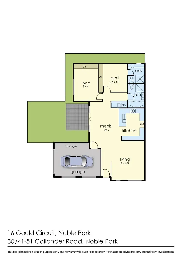 Floorplan of Homely townhouse listing, 30/41-51 Callander Road, Noble Park VIC 3174
