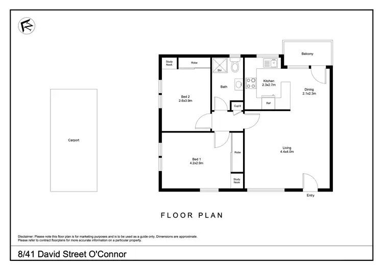 Floorplan of Homely apartment listing, 8/41 David Street, O'connor ACT 2602