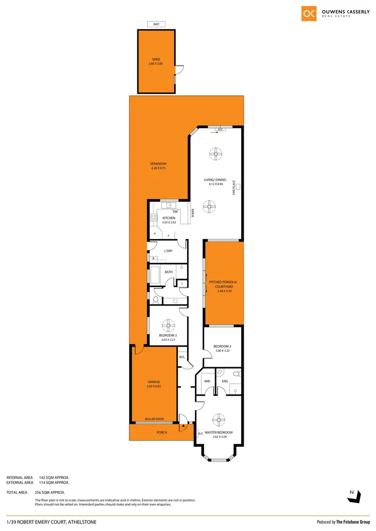 Floorplan of Homely semi-detached listing, 1/39 Robert Emery Court, Athelstone SA 5076