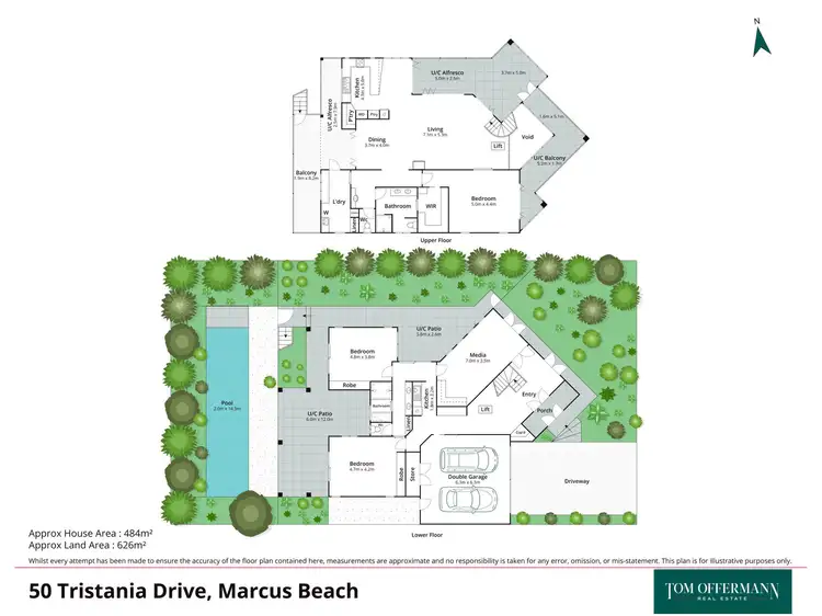 Floorplan of Homely house listing, 50 Tristania Drive, Marcus Beach QLD 4573