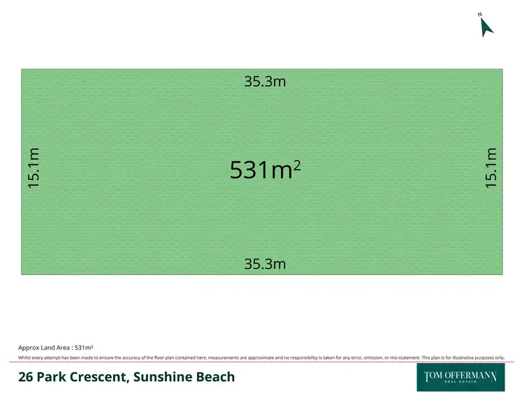 Floorplan of Homely land listing, 26 Park Crescent, Sunshine Beach QLD 4567
