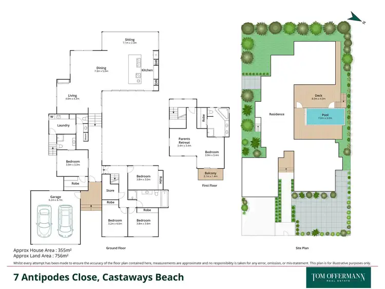 Floorplan of Homely house listing, 7 Antipodes Close, Castaways Beach QLD 4567