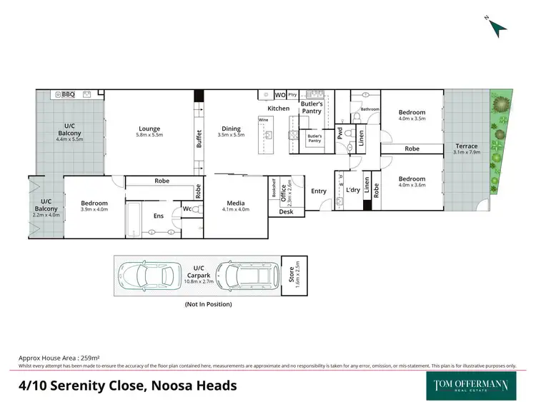 Floorplan of Homely unit listing, 4/10 Serenity Close, Noosa Heads QLD 4567
