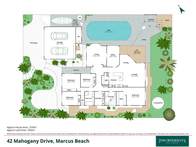 Floorplan of Homely house listing, 42 Mahogany Drive, Marcus Beach QLD 4573