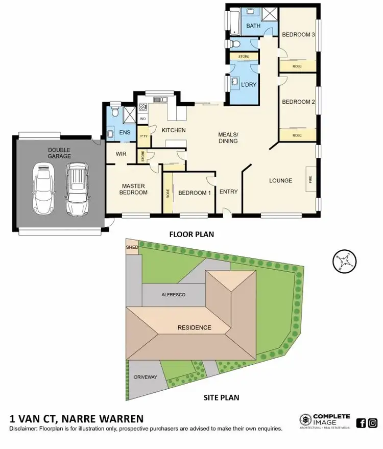 Floorplan of Homely house listing, 1 Van Court, Narre Warren VIC 3805