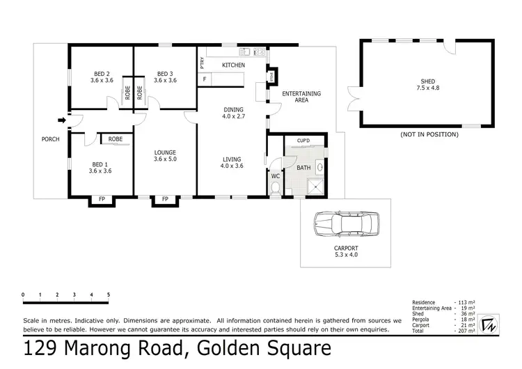 Floorplan of Homely house listing, 129 Marong Road, Golden Square VIC 3555