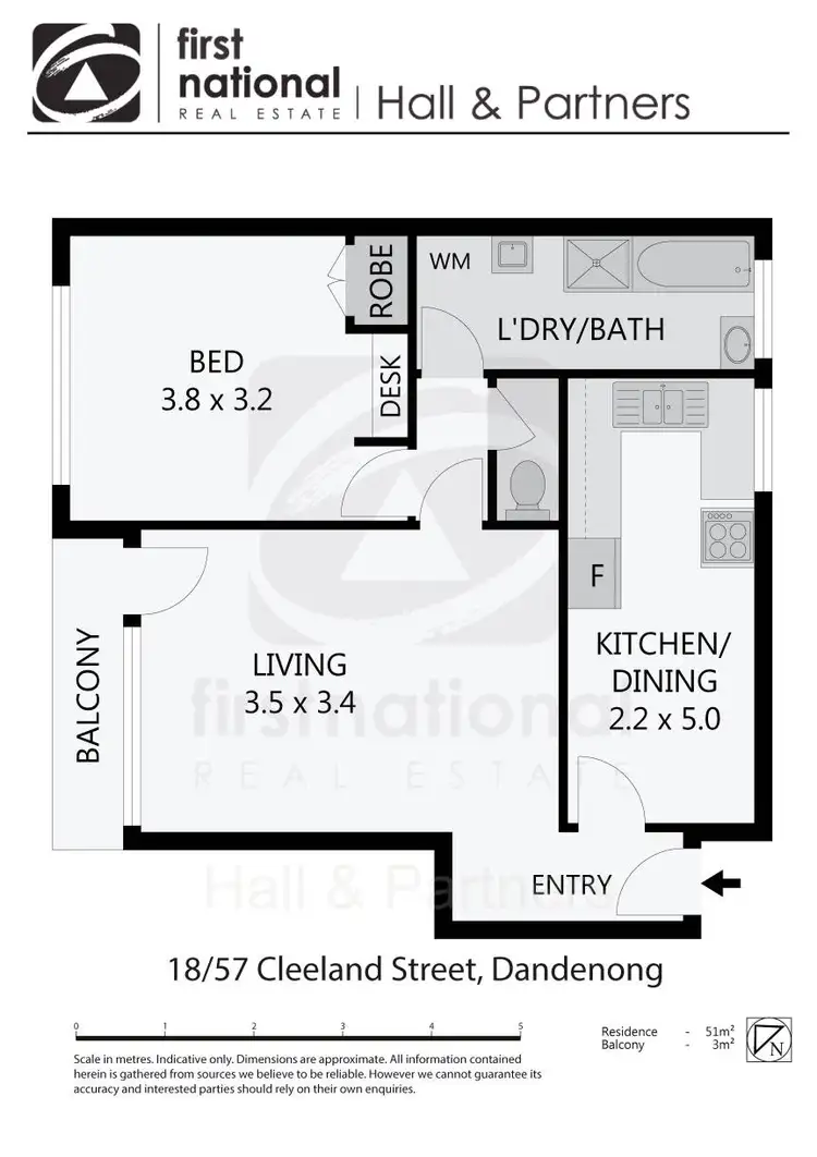 Floorplan of Homely apartment listing, 18/57-59 Cleeland Street, Dandenong VIC 3175