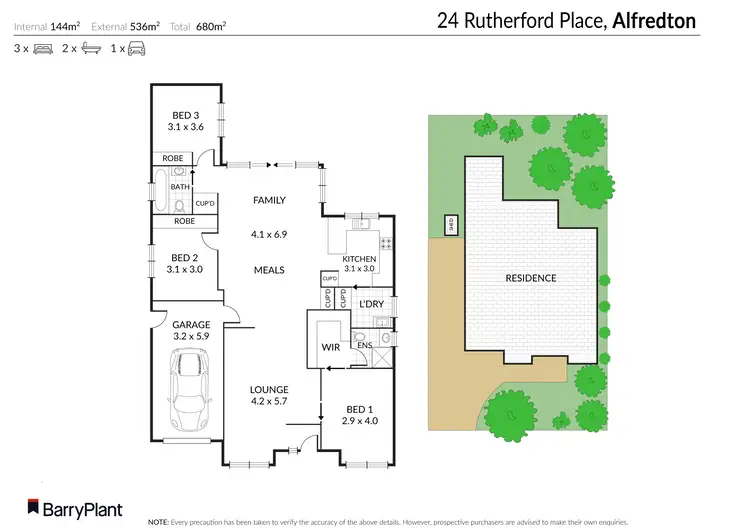 Floorplan of Homely house listing, 24 Rutherford Place, Alfredton VIC 3350