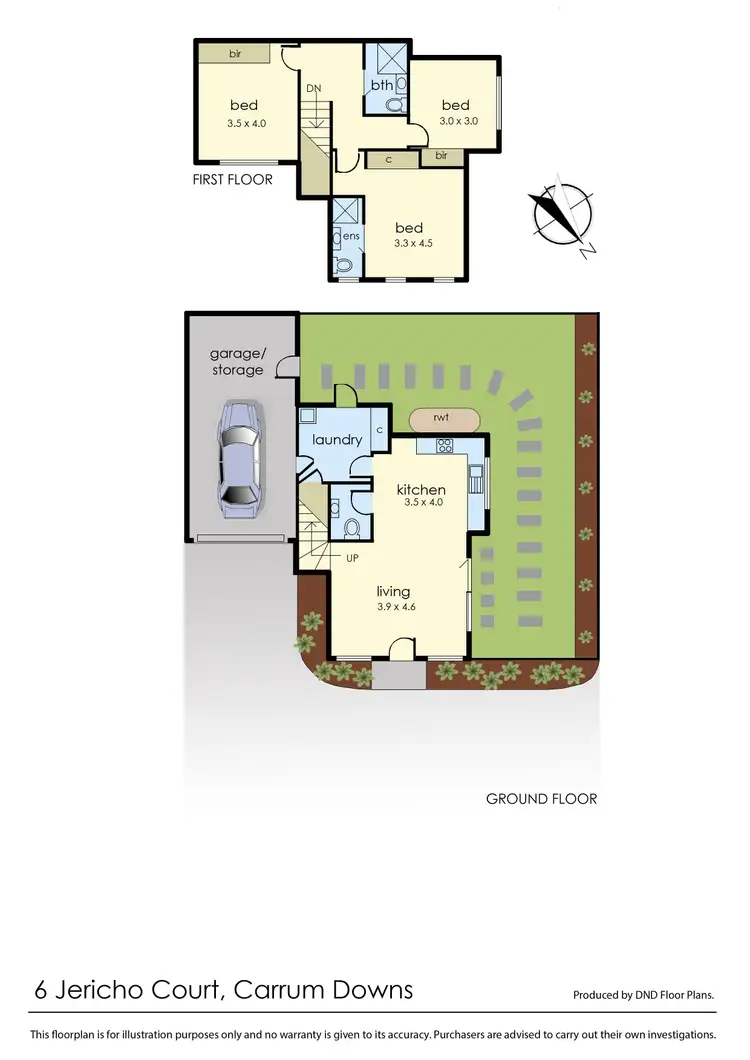 Floorplan of Homely townhouse listing, 6 Jericho Court, Carrum Downs VIC 3201