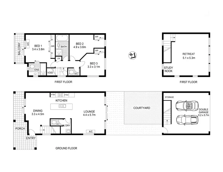 Floorplan of Homely townhouse listing, 31/60-70 Cradle Mountain Drive, Craigieburn VIC 3064