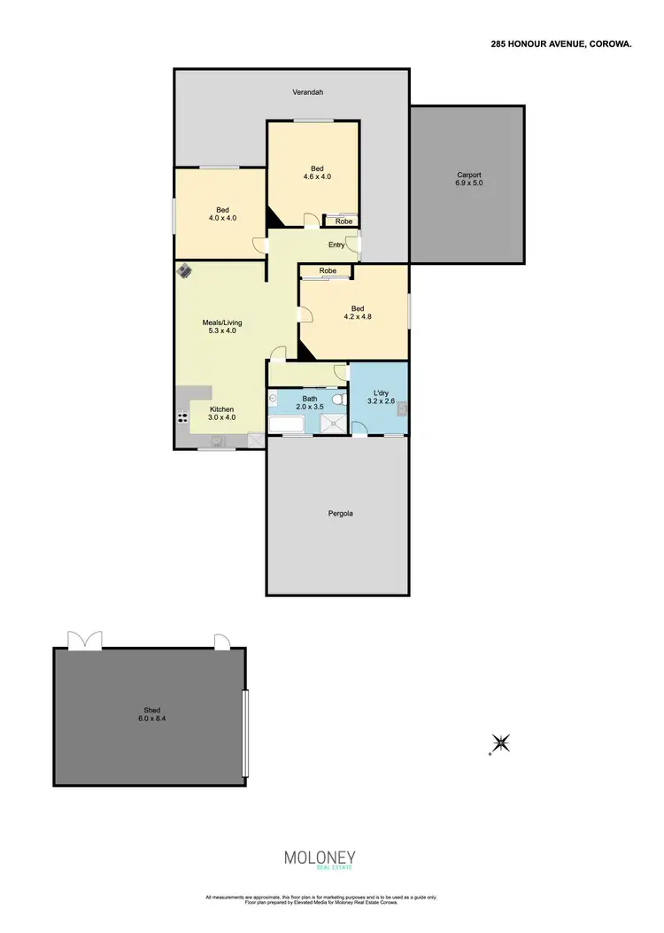 Floorplan of Homely house listing, 285 Honour Avenue, Corowa NSW 2646