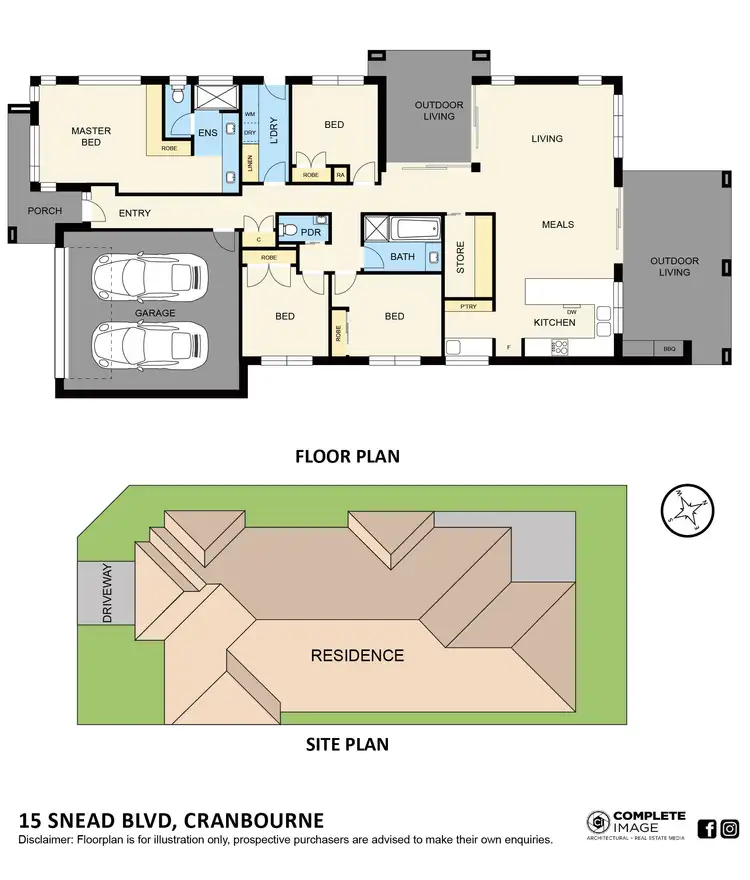 Floorplan of Homely house listing, 15 Snead Boulevard, Cranbourne VIC 3977