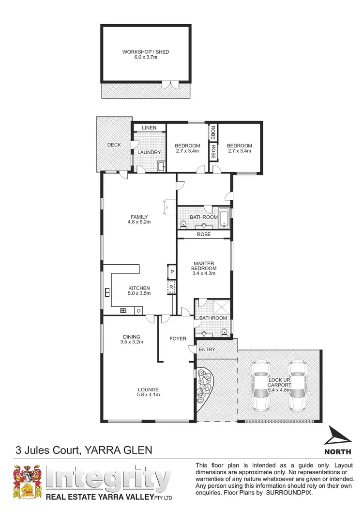 Floorplan of Homely house listing, 3 Jules Court, Yarra Glen VIC 3775