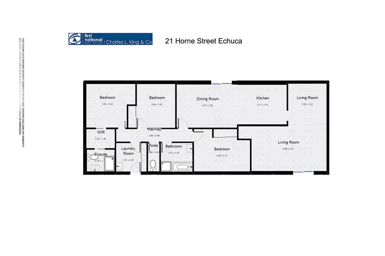 Floorplan of Homely house listing, 21 Horne Street, Echuca VIC 3564
