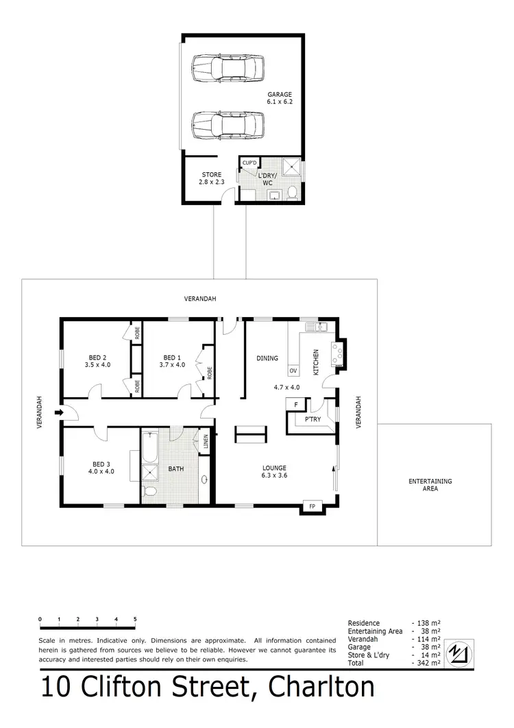 Floorplan of Homely rural property listing, 10 Clifton Street, Charlton VIC 3525