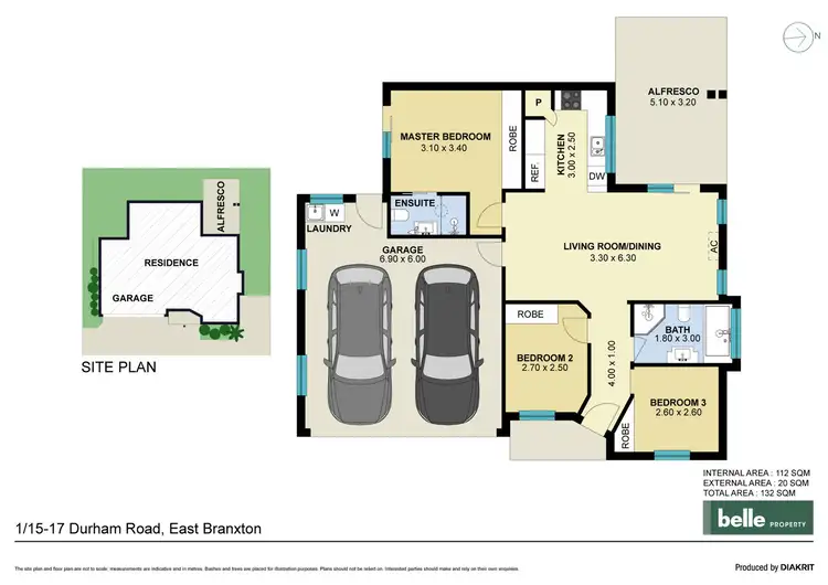 Floorplan of Homely villa listing, 1/15 Durham Road, East Branxton NSW 2335