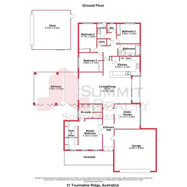 Floorplan of Homely house listing, 31 Tourmaline Ridge, Australind WA 6233