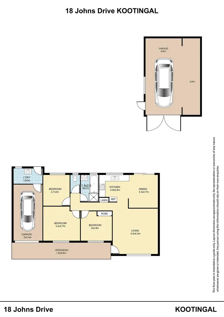 Floorplan of Homely house listing, 18 Johns Drive, Kootingal NSW 2352