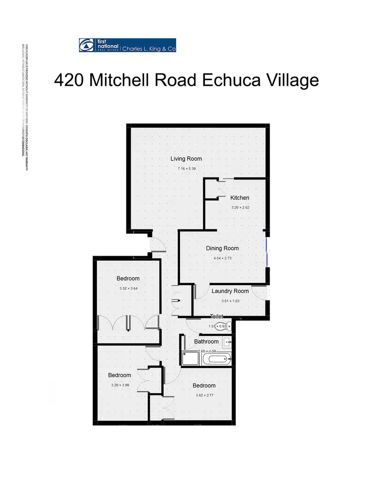 Floorplan of Homely house listing, 420 Mitchell Road, Echuca VIC 3564