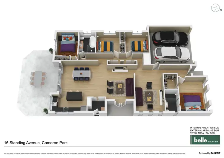Floorplan of Homely house listing, 16 Standing Avenue, Cameron Park NSW 2285