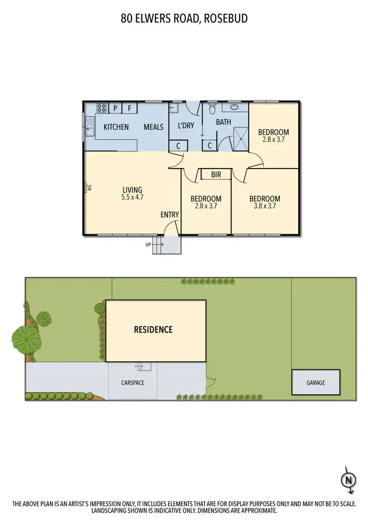 Floorplan of Homely house listing, 80 Elwers Road, Rosebud VIC 3939