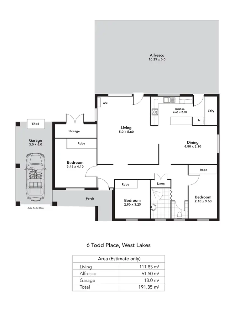 Floorplan of Homely house listing, 6 Todd Place, West Lakes Shore SA 5020