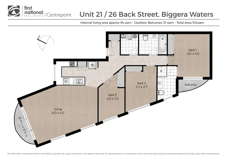 Floorplan of Homely apartment listing, 21/26 Back Street, Biggera Waters QLD 4216