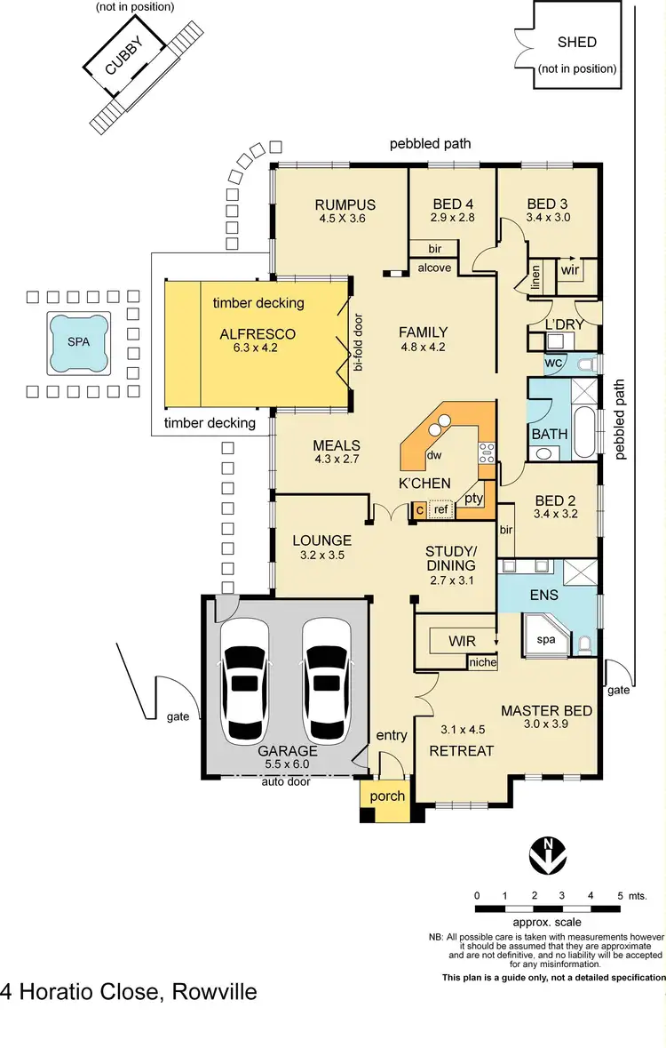 Floorplan of Homely house listing, 4 Horatio Close, Rowville VIC 3178