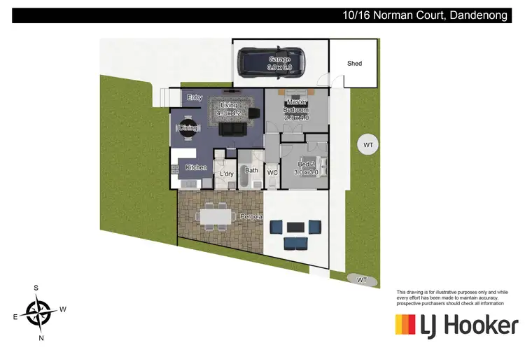 Floorplan of Homely unit listing, 10/16 Norman Court, Dandenong VIC 3175