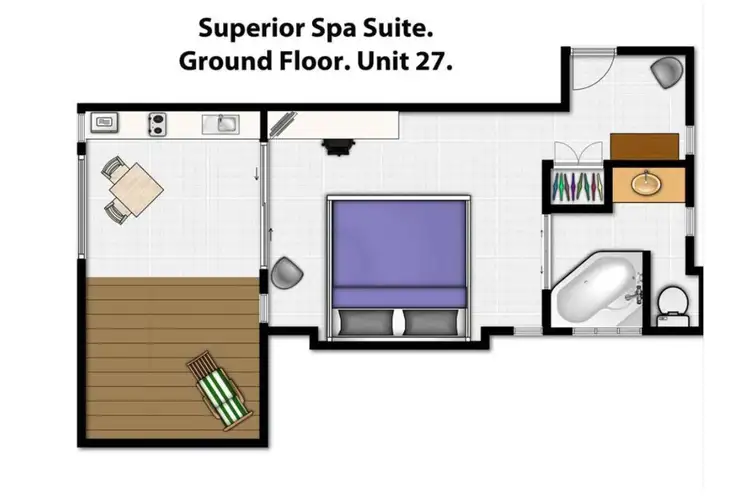 Floorplan of Homely unit listing, 27/10-14 Amphora Street, Palm Cove QLD 4879