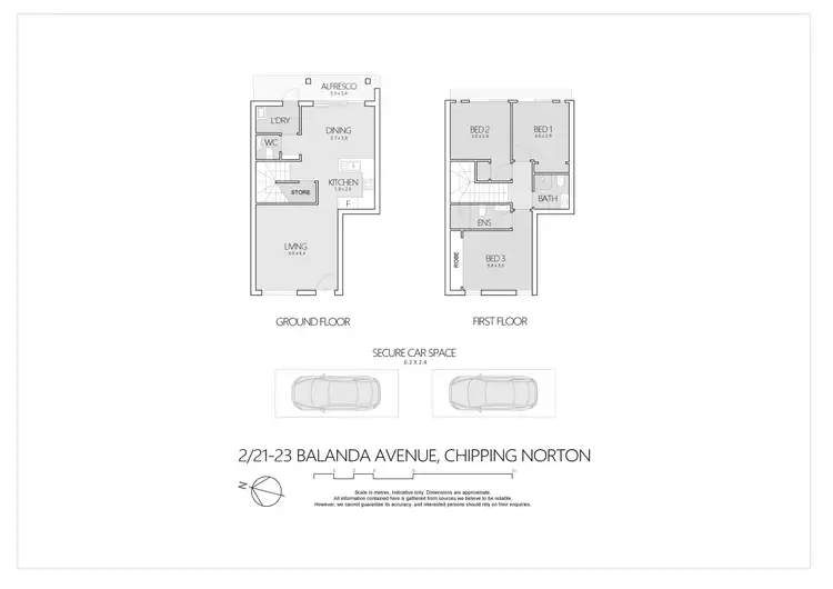 Floorplan of Homely townhouse listing, 10/21-23 Balanada Avenue, Chipping Norton NSW 2170
