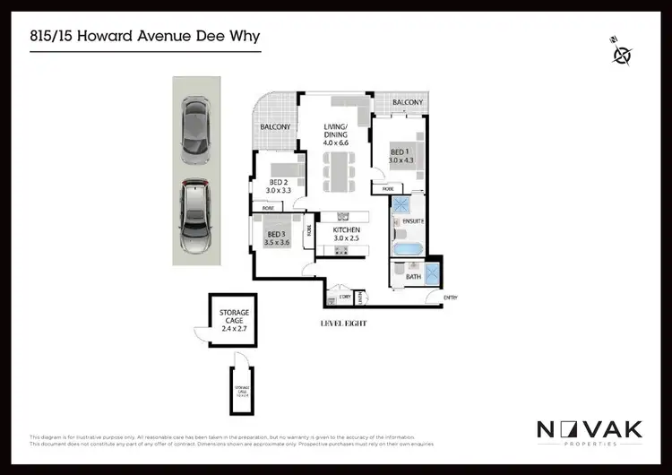 Floorplan of Homely apartment listing, 815/15 Howard Avenue, Dee Why NSW 2099