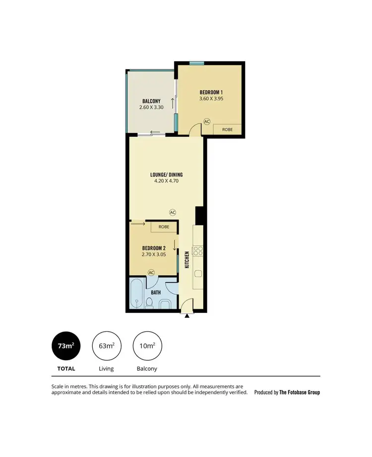 Floorplan of Homely apartment listing, 424/16 Holdfast Promenade, Glenelg SA 5045